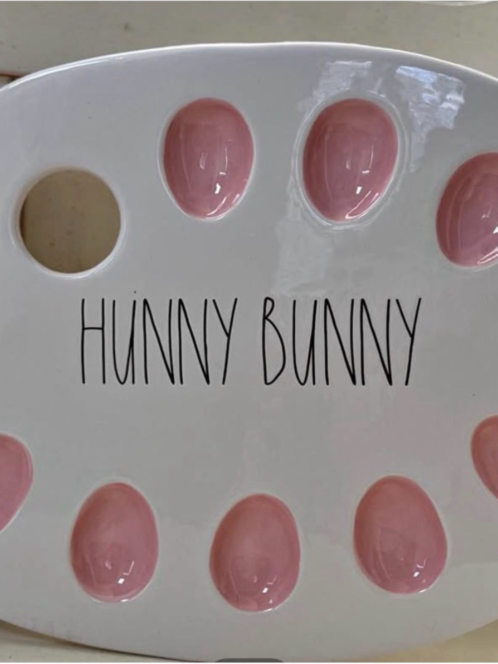 Rae Dunn Hunny Bunny egg tray